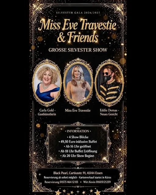 Silvester-Gala 2026/2027 – Miss Eve Travestie & Friends